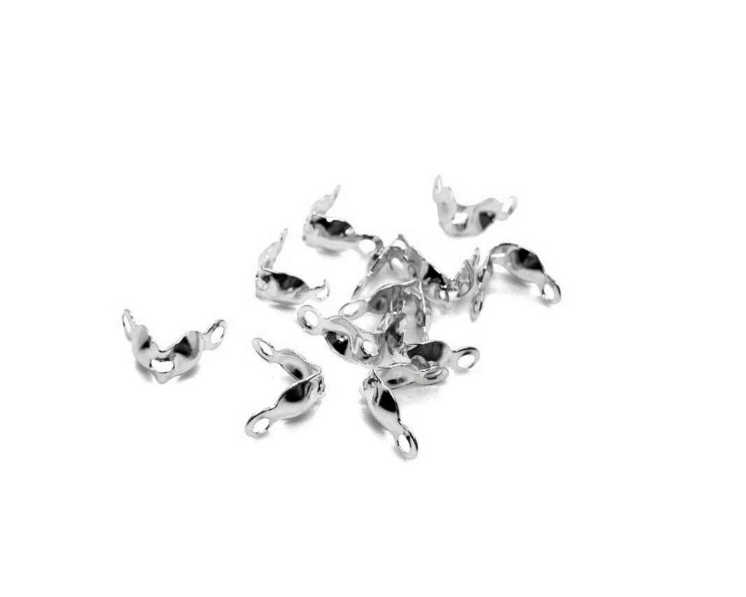 Каллоты концевики 10 штук размер 4 ×7 мм цвет серебро Серебро